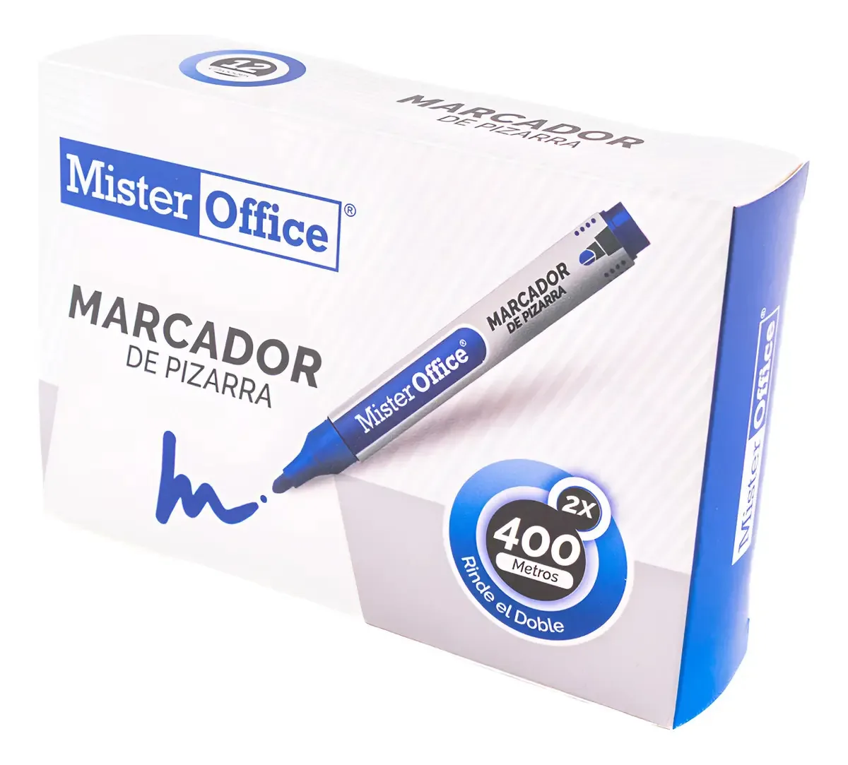 12 marcadores Blackboard Down - Mister Office Blue