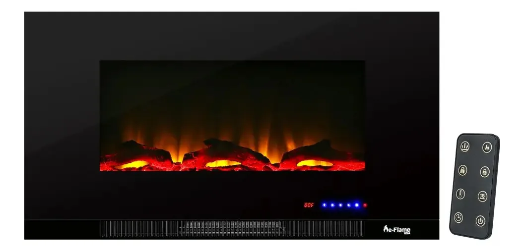 Montagem 3D do fogão elétrico LED E-flame Usa Livingston
