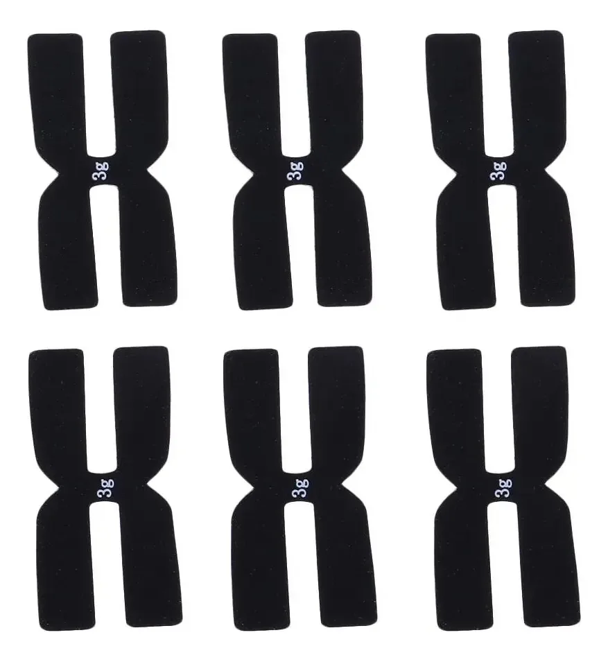 Tiras de raquete de silicone Simhoa de 6 g, para tênis de badminton, pretas, 4 x 2 cm