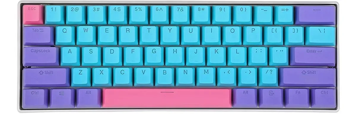 Teclado mecânico 60% Rgb Cherry Mx Blue Switch Joker Color