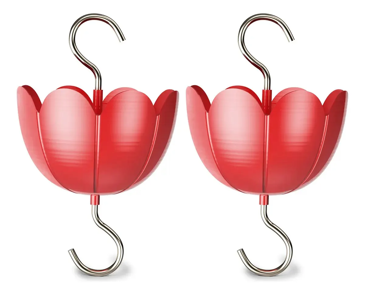 Poço de formigas para alimentadores de beija-flores, protetor de. Cor: vermelho