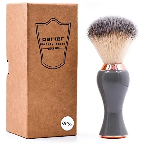 Pincel de barbear Parker GFP1 de plástico cinza