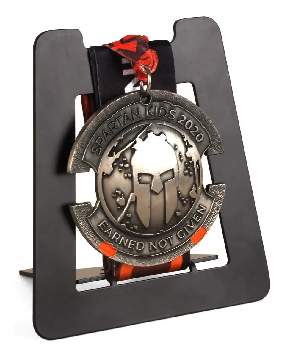 Suporte de medalha único em preto fosco