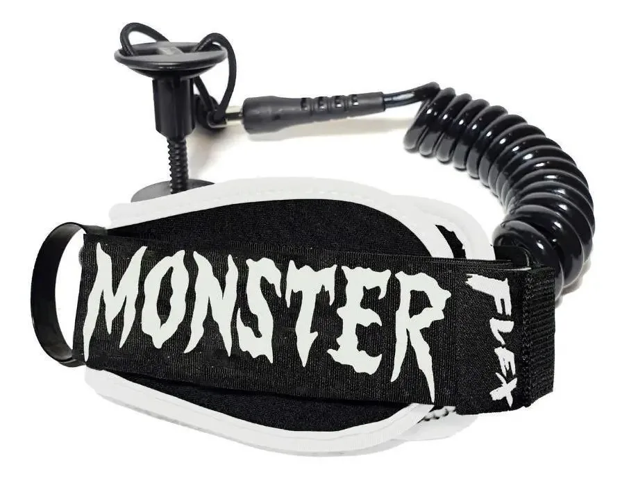 Monster Boards Leash Profissional Bodyboard Branco/preto G