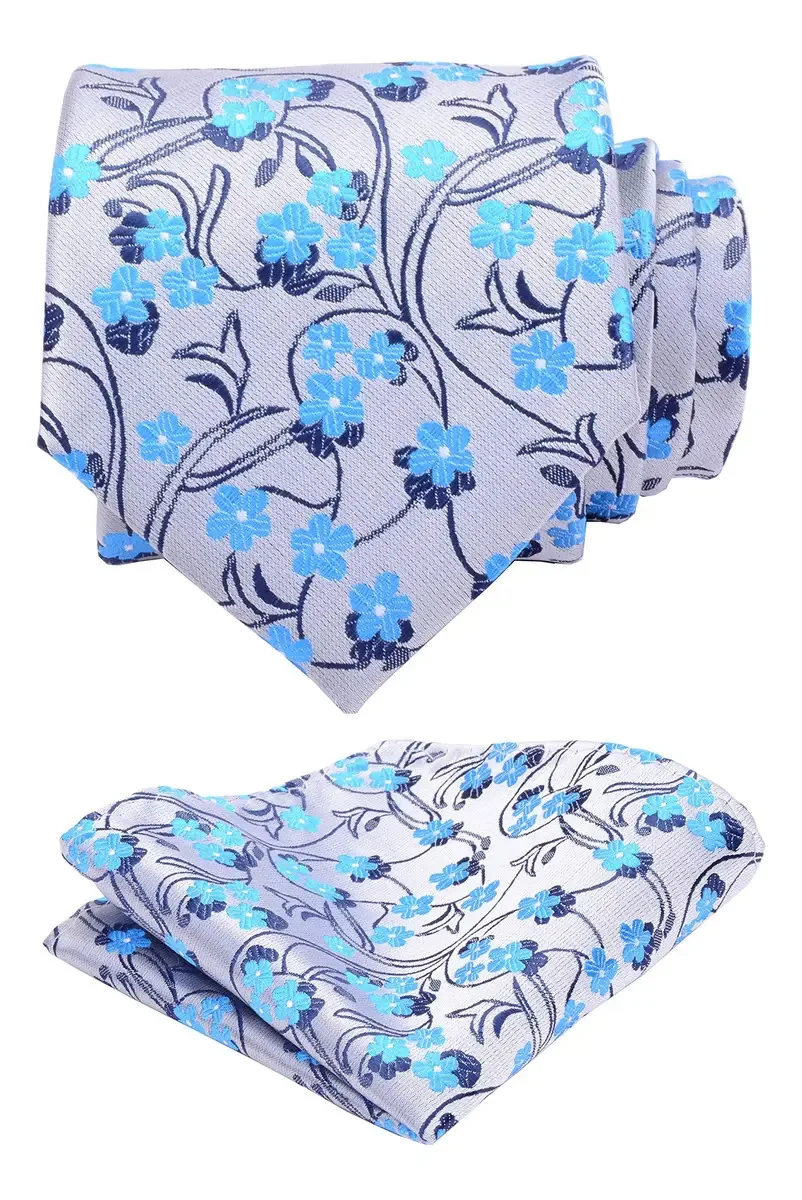 Conjunto de lenços e gravatas florais de casamento Gusleson