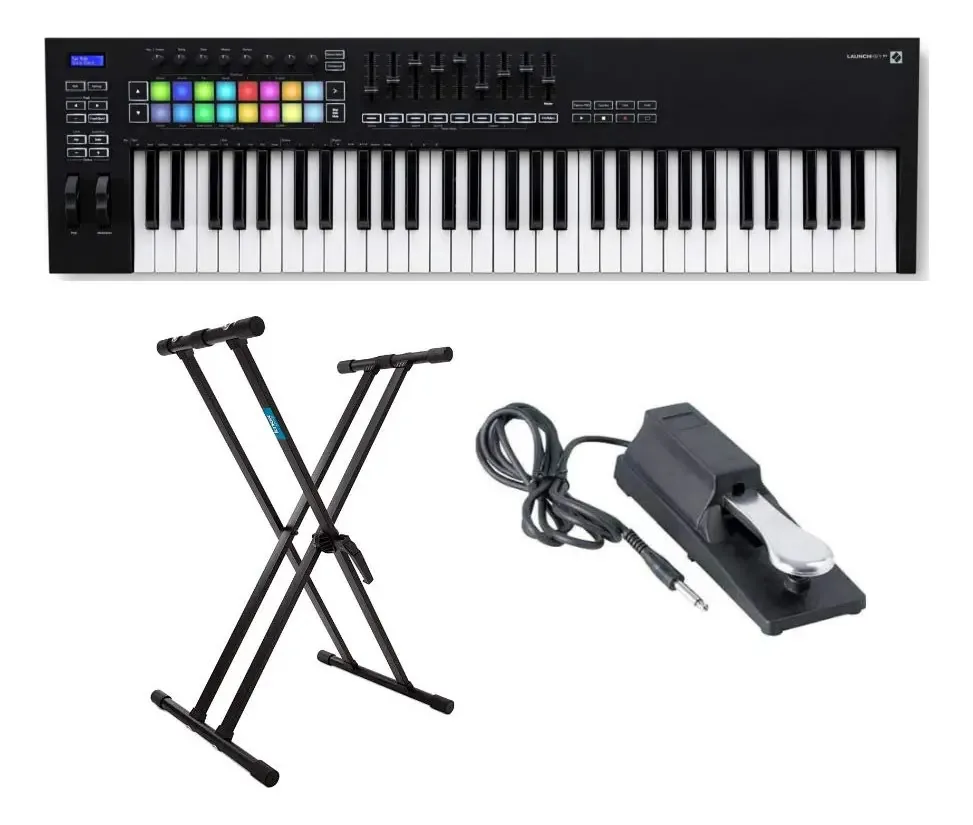 Novation Launchkey Mk3 - Teclado Midi 61 Teclas com Pedais.