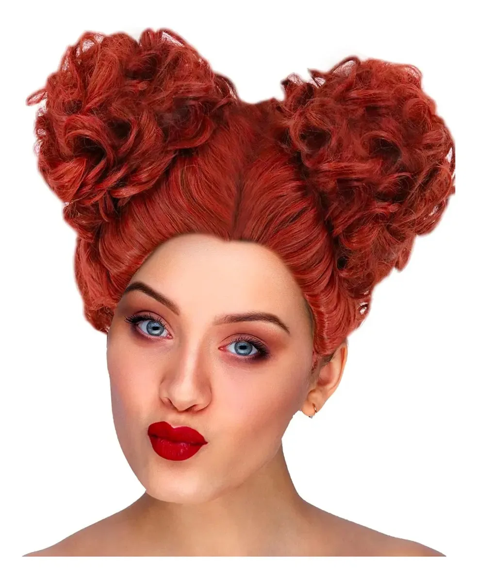 Peruca de cosplay vermelha feminina Winifred Sanderson