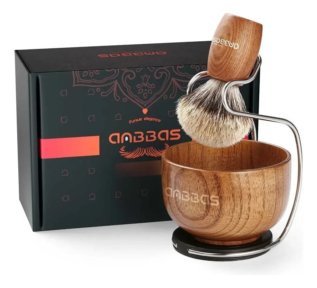 Conjunto de barbear Abbas, escova de barbear Ten Hair