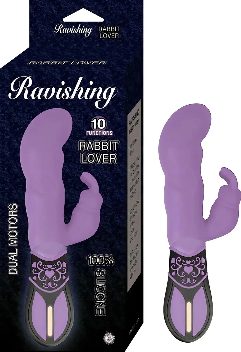 Vibrador Ravishing Ravishing de 10 funções para coelhos roxos