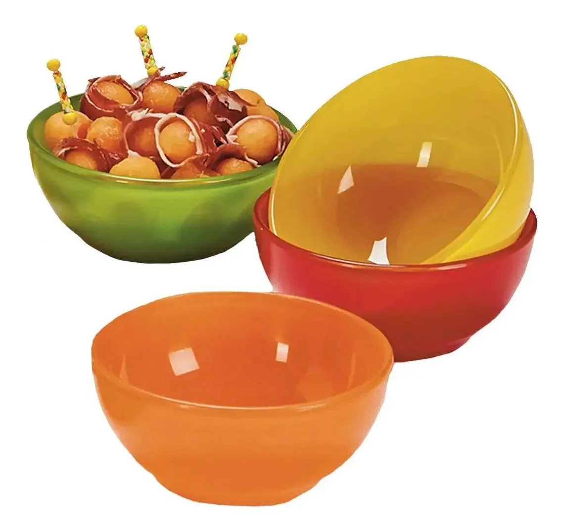 Conjunto de tigelas, tigelas coloridas, 4 peças de vidro, 265 ml, KS3e, cores mais completas, multicoloridas
