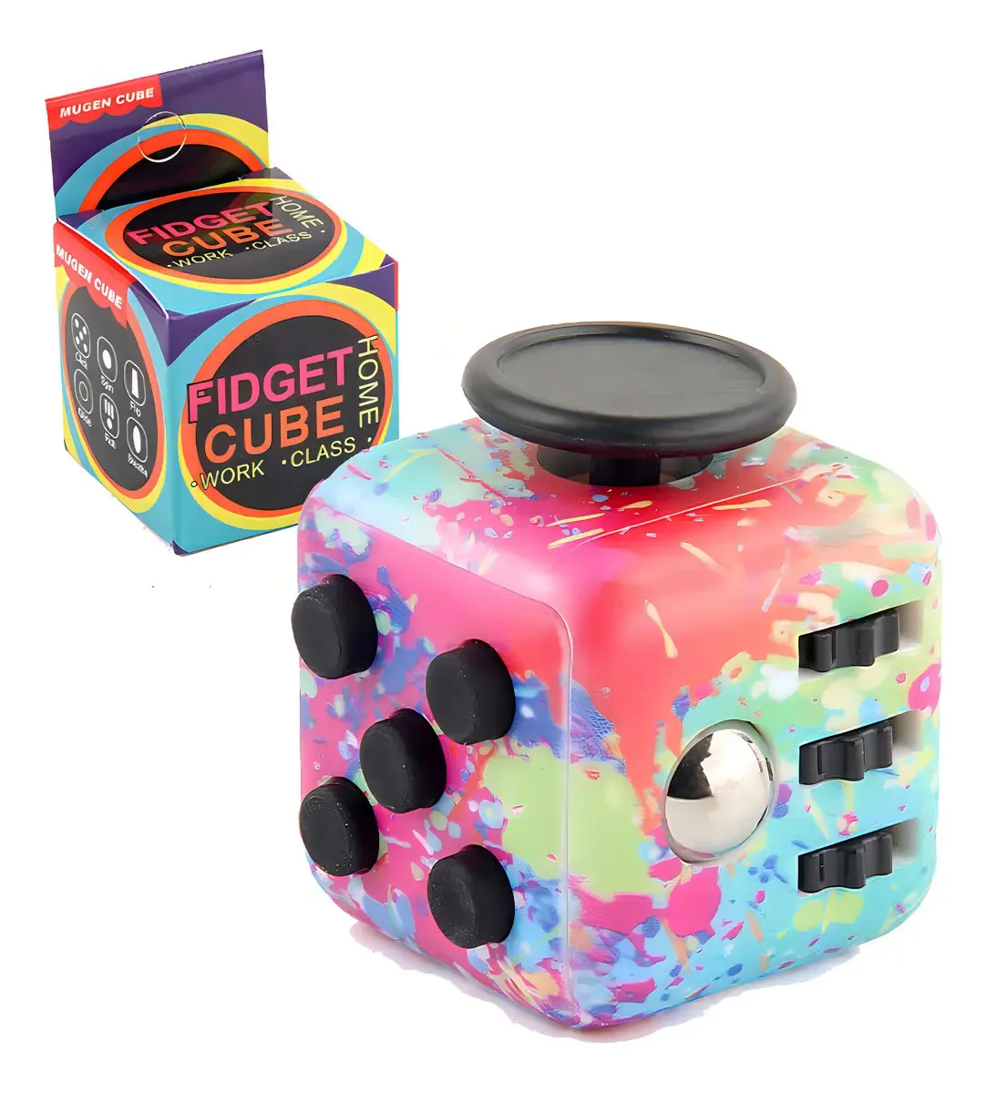 Cubo Anti-stress,fidget Cubo Alivia o Stress e a ,ajuda a Acalmar a e o Stress em Crianças e Adultos. Brinquedos para os Dedos para a ,cubo Anti ,portátil para Crianças e