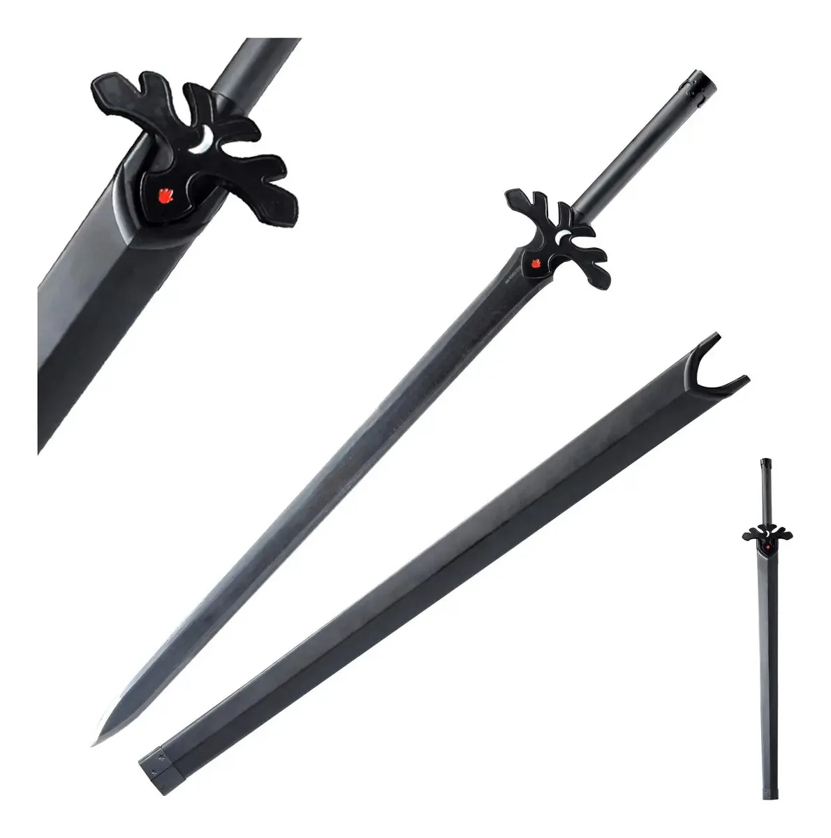 Espada de aço carbono feita à mão Kirito Cosplay