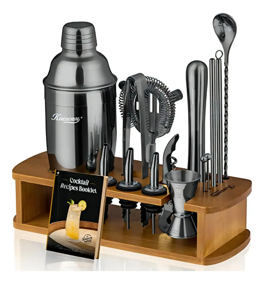 Conjunto de coqueteleiras Kitessensu, kit de barman com suporte | Conjunto D