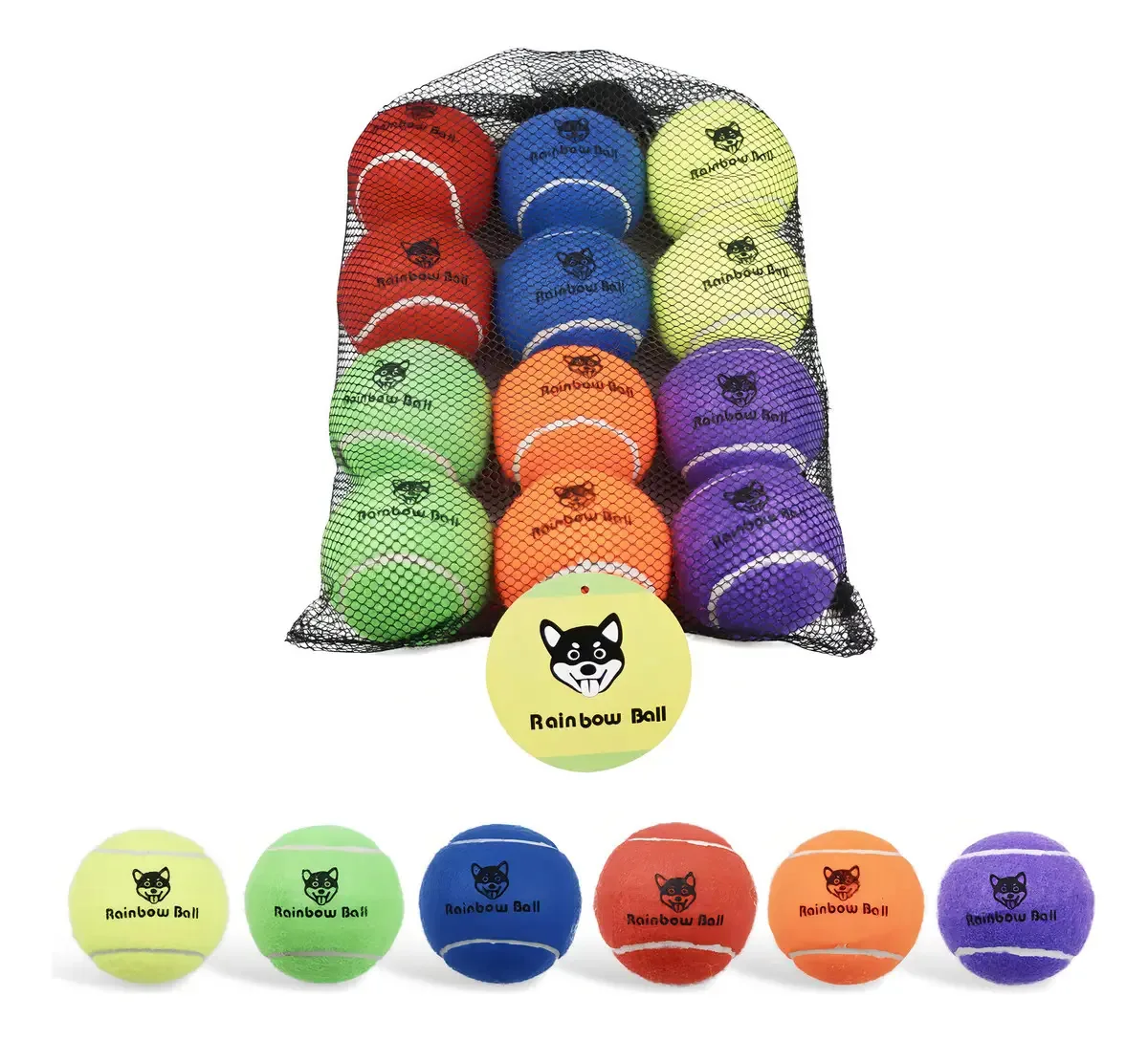 Pacote de 12 bolas para cães Pikasen