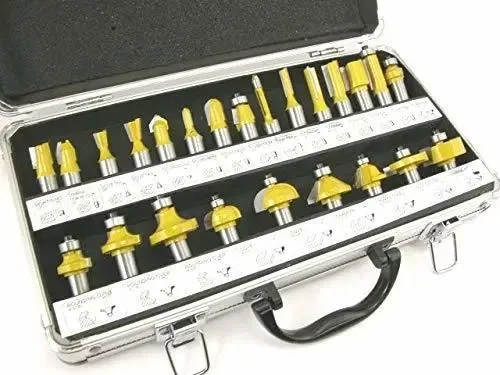 Conjunto de brocas de roteador Shank F de 24 peças e 12 peças