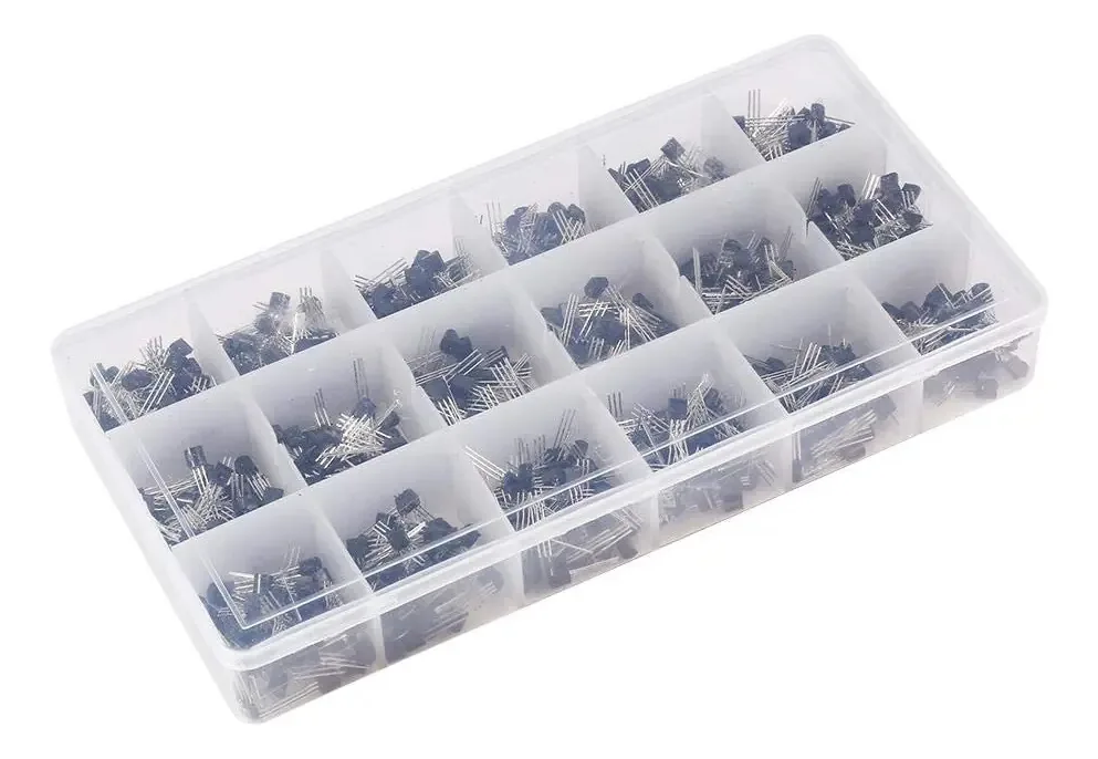 Wifehelper, 900 Unidades, 18 Tipos, Transistores Mistos, Componentes Eletrônicos, Kit de Transistores A1015-2n5551