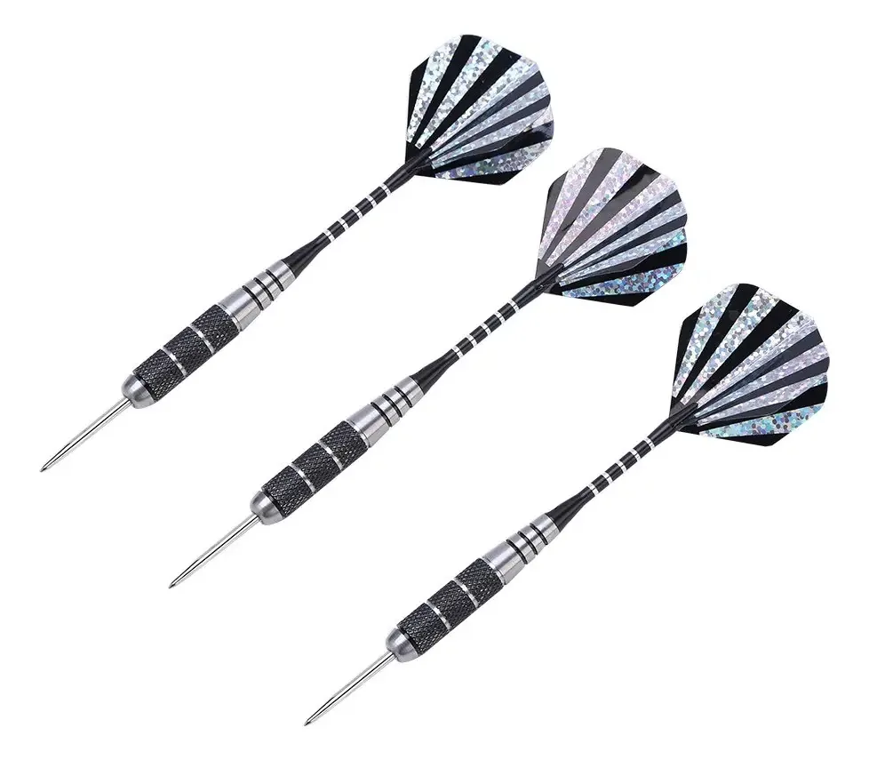 Dardos Vgeby com ponta de aço, conjunto de 3 dardos para tiro ao alvo com impressão na asa (9 * 6 * 2 cm - l6) Dardos para isca de peixe
