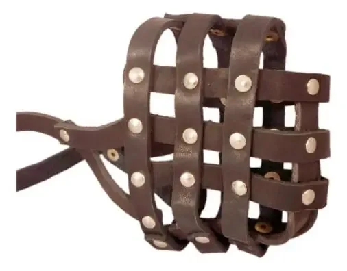 Focinho de couro real para cães 107 Brown - Pi