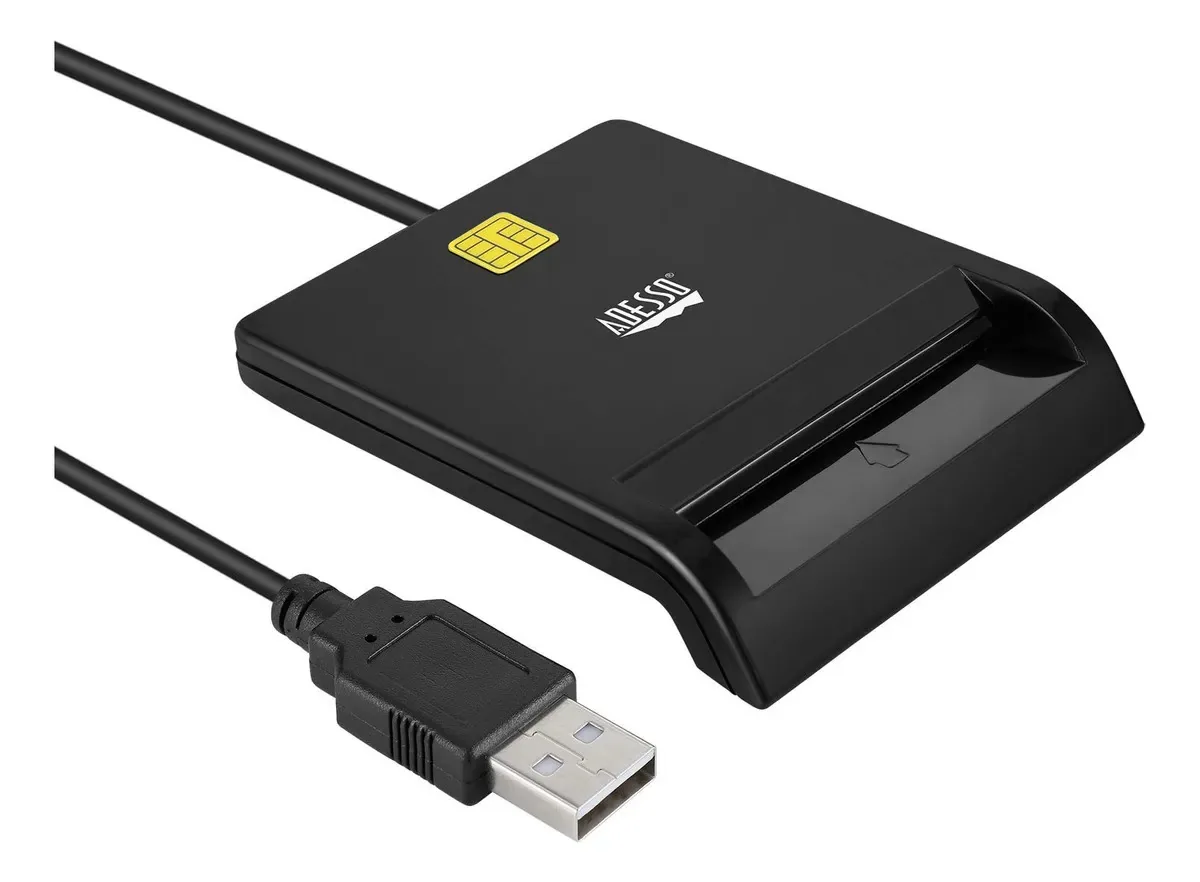 Leitor de cartão de crédito Adesso Scr100 Smart Id, Neg. Negro