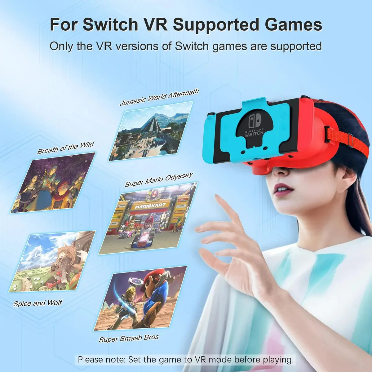 Óculos de realidade virtual DEVASO Switch VR para Celular - vermelho