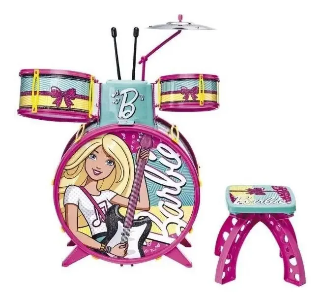 Bateria Barbie Infantil Und