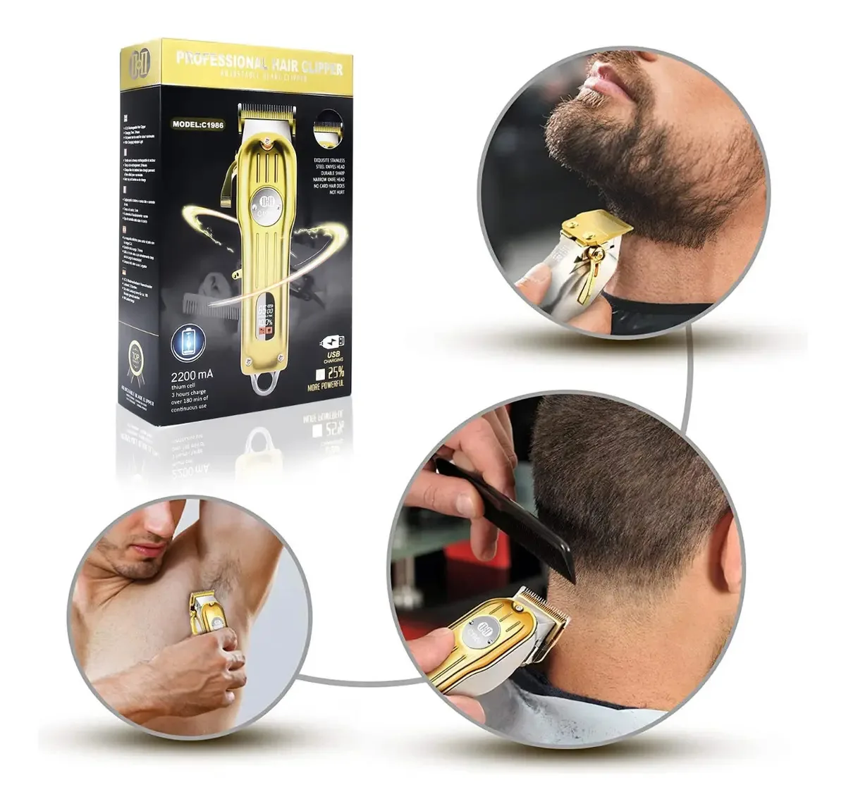 Máquina de cortar cabelo branca