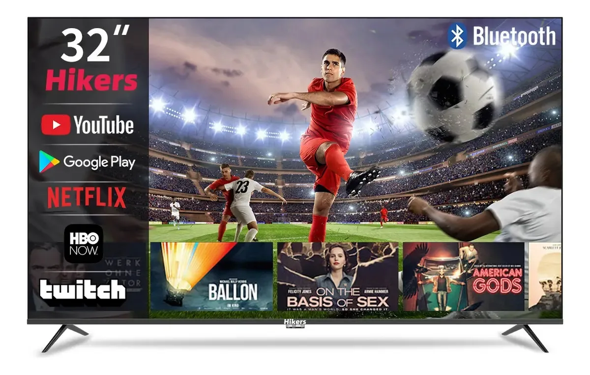 Smart TV Hikers de 32 polegadas Android Hd TV Bluetooth Doby