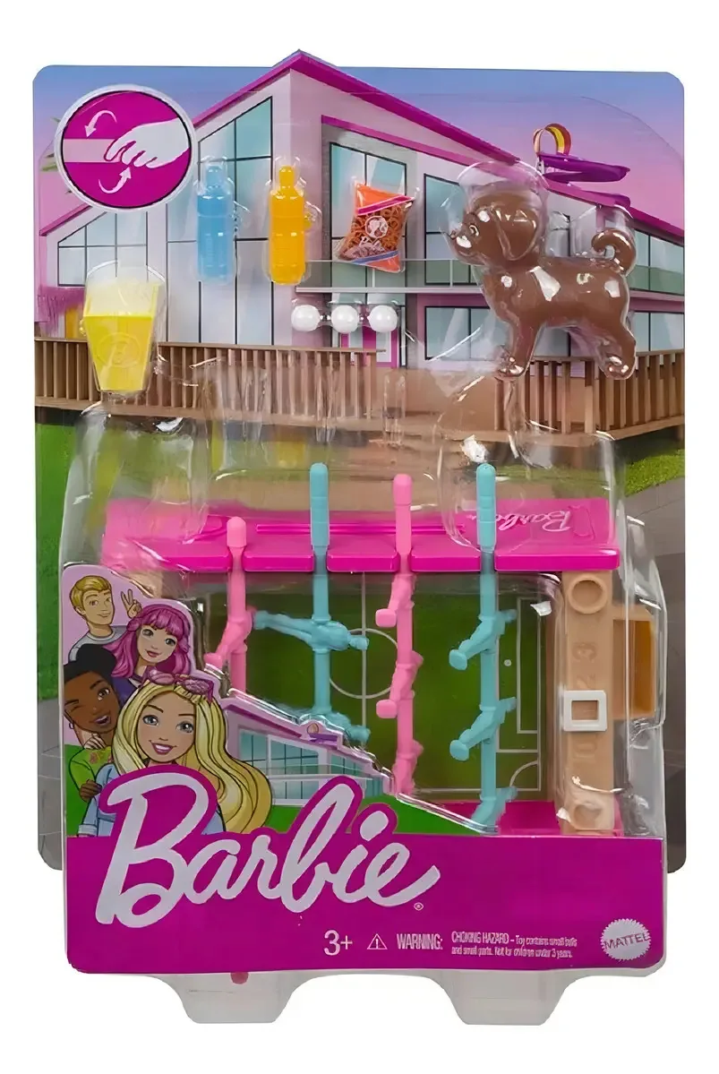 Barbie Mini Playset Com Pets