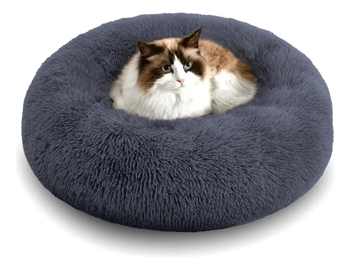 Cama redonda anti-stress Western Home para cães e gatos