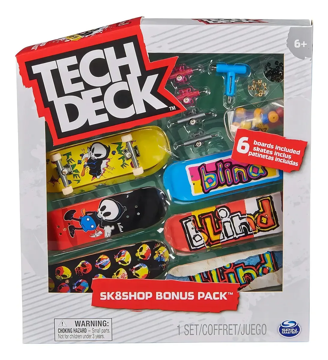 Skate De Dedo Tech Deck Fingerboard Profissional 6 Peças