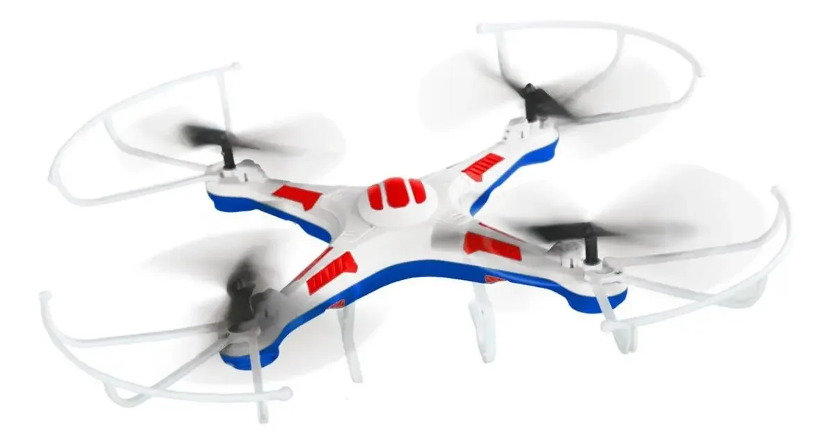 Drone Xplast Spy Drone branco, azul e vermelho 1 bateria