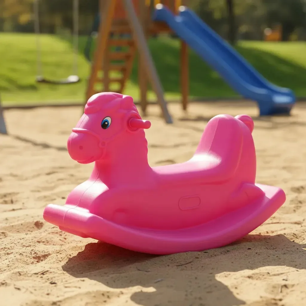 Gangorra Cavalinho Balanço Infantil Criança Rosa - Homeplay