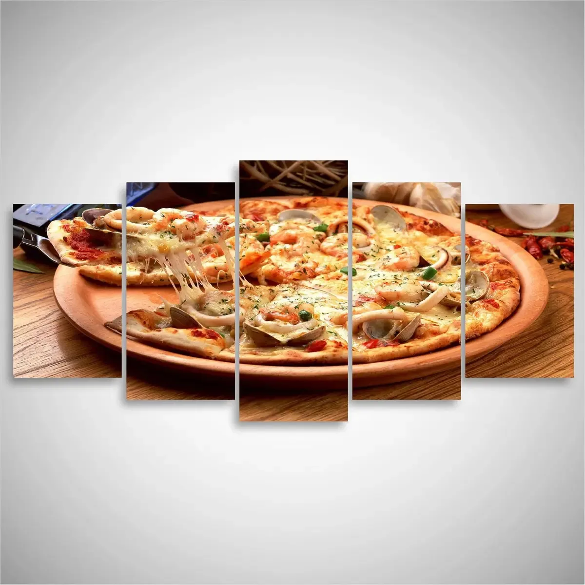 Quadro Decorativo Pizza Comida Para Pizzaria Restaurantes