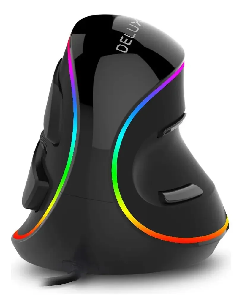 Mouse/mouse vertical ergonômico com cabo Delux, mouse/raton