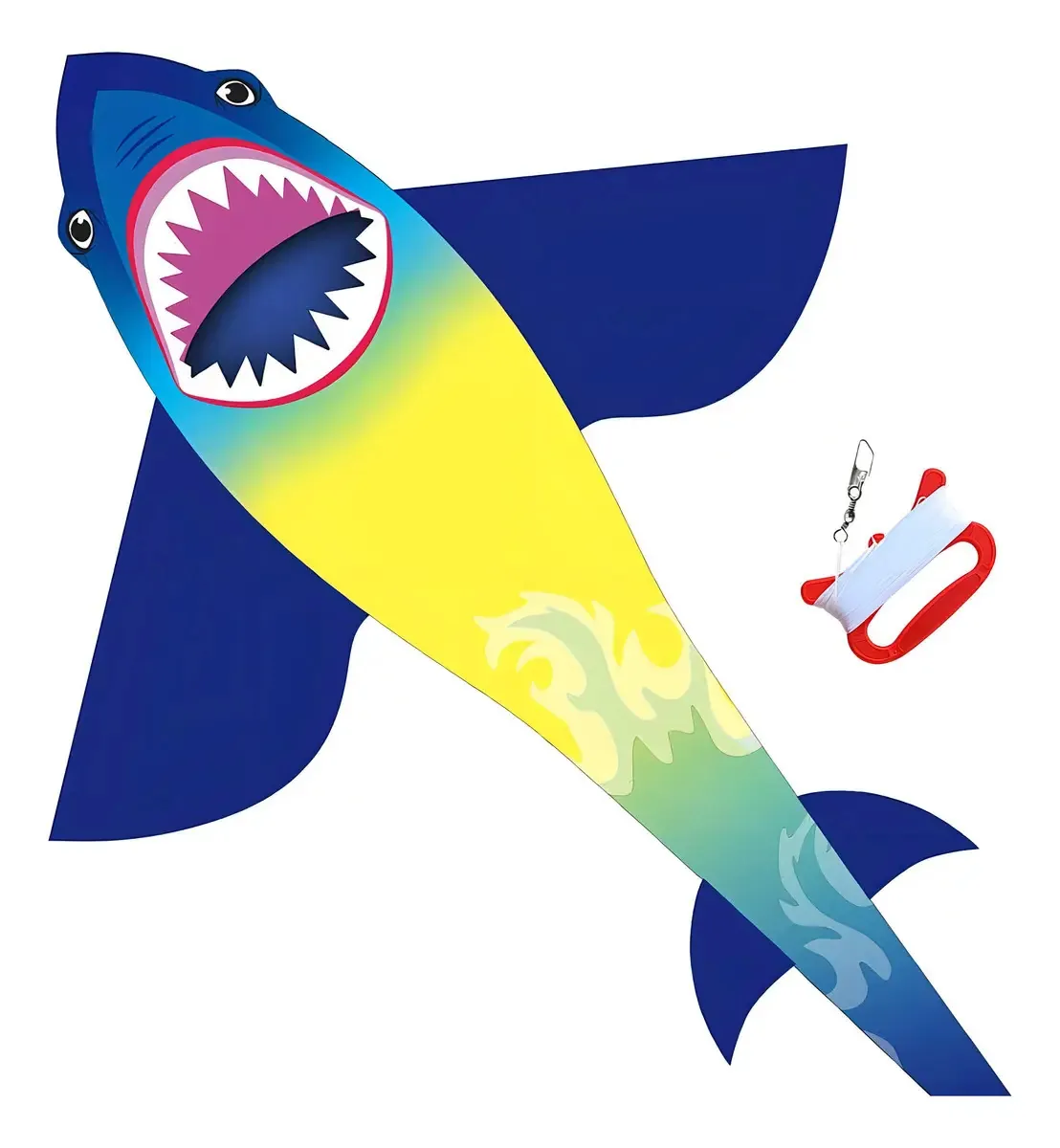 Pipas Honbo Large Shark para crianças e adultos, fáceis