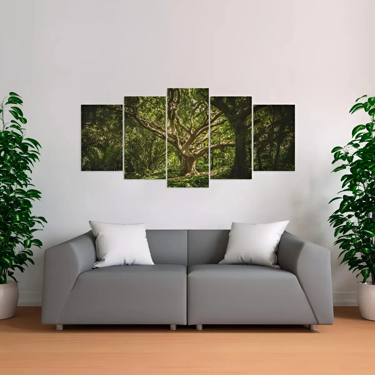 Quadro Mosaico Árvore Da Vida Natureza Verde Mosaico 5