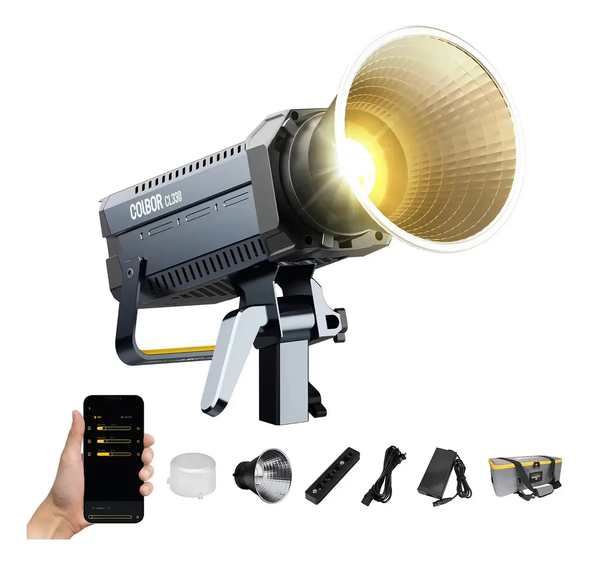 Luz de vídeo, iluminação contínua Colbor Cl330 330w 2700-65