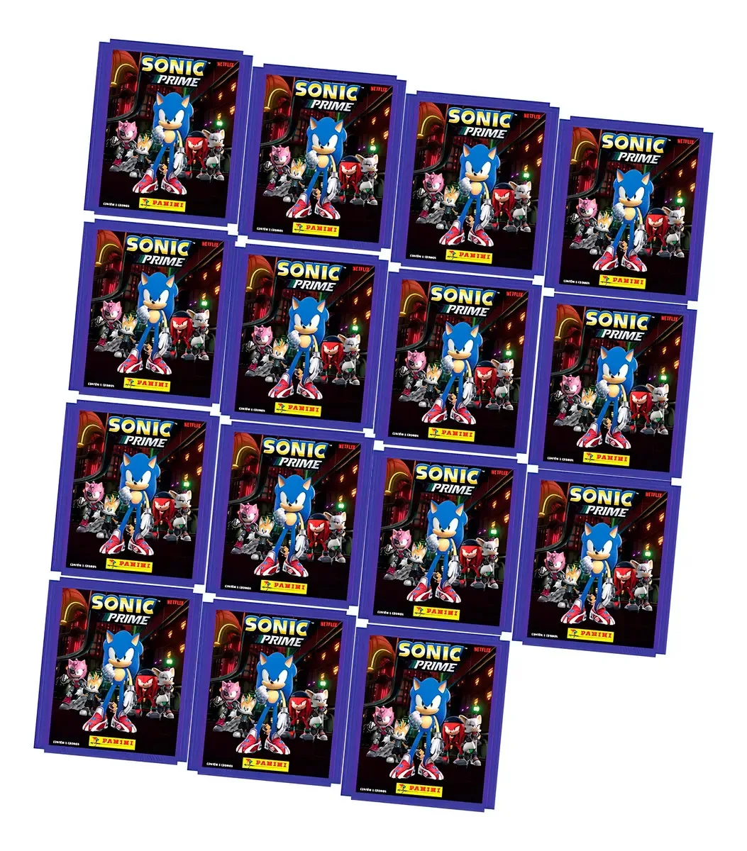 15 envelopes Sonic Prime 2024 Série Netflix Figurinhas Para Crianças