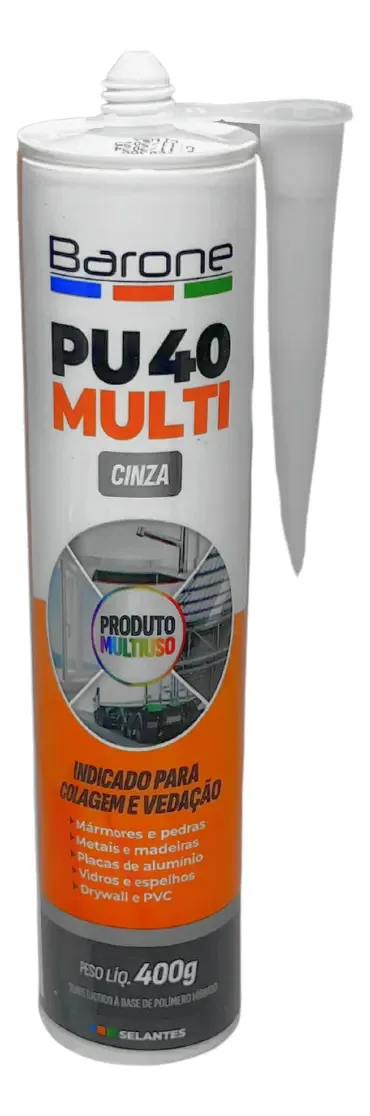Selante Polímero Híbrido Barone 1PU40MULTI Cinza