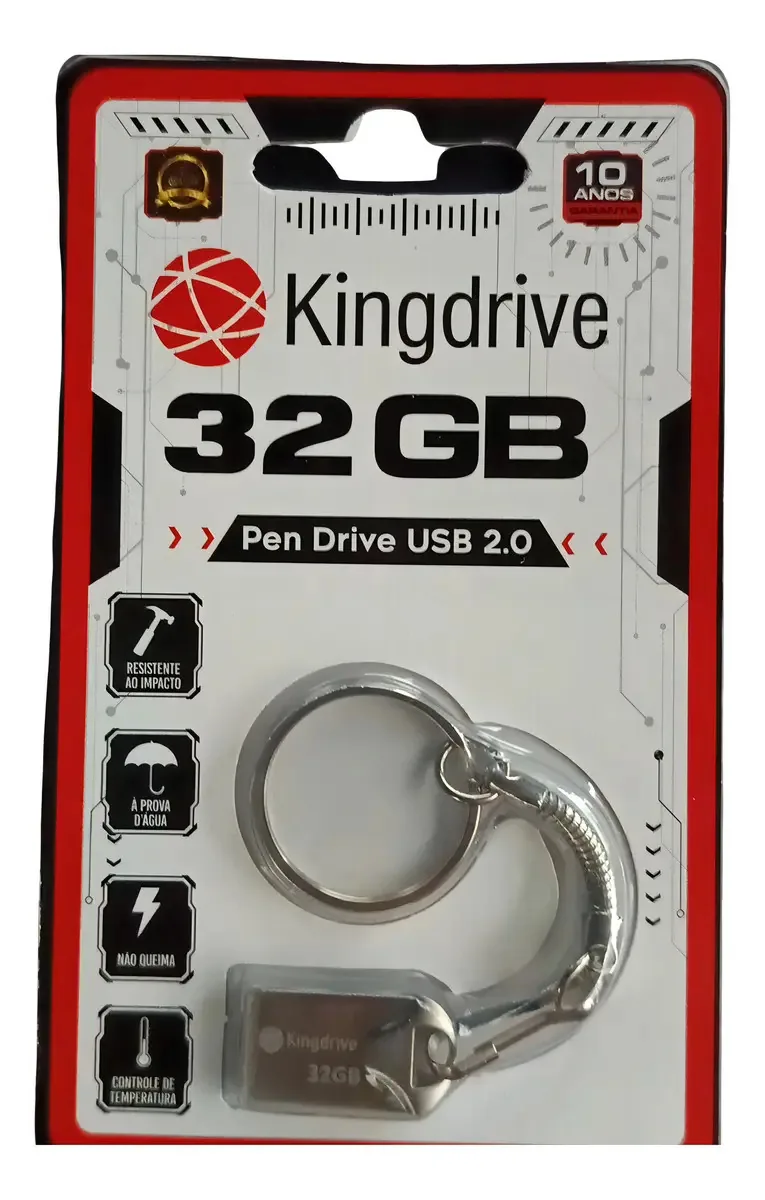 01 Unidade De Pen Drive De 32gb Da Kingdrive