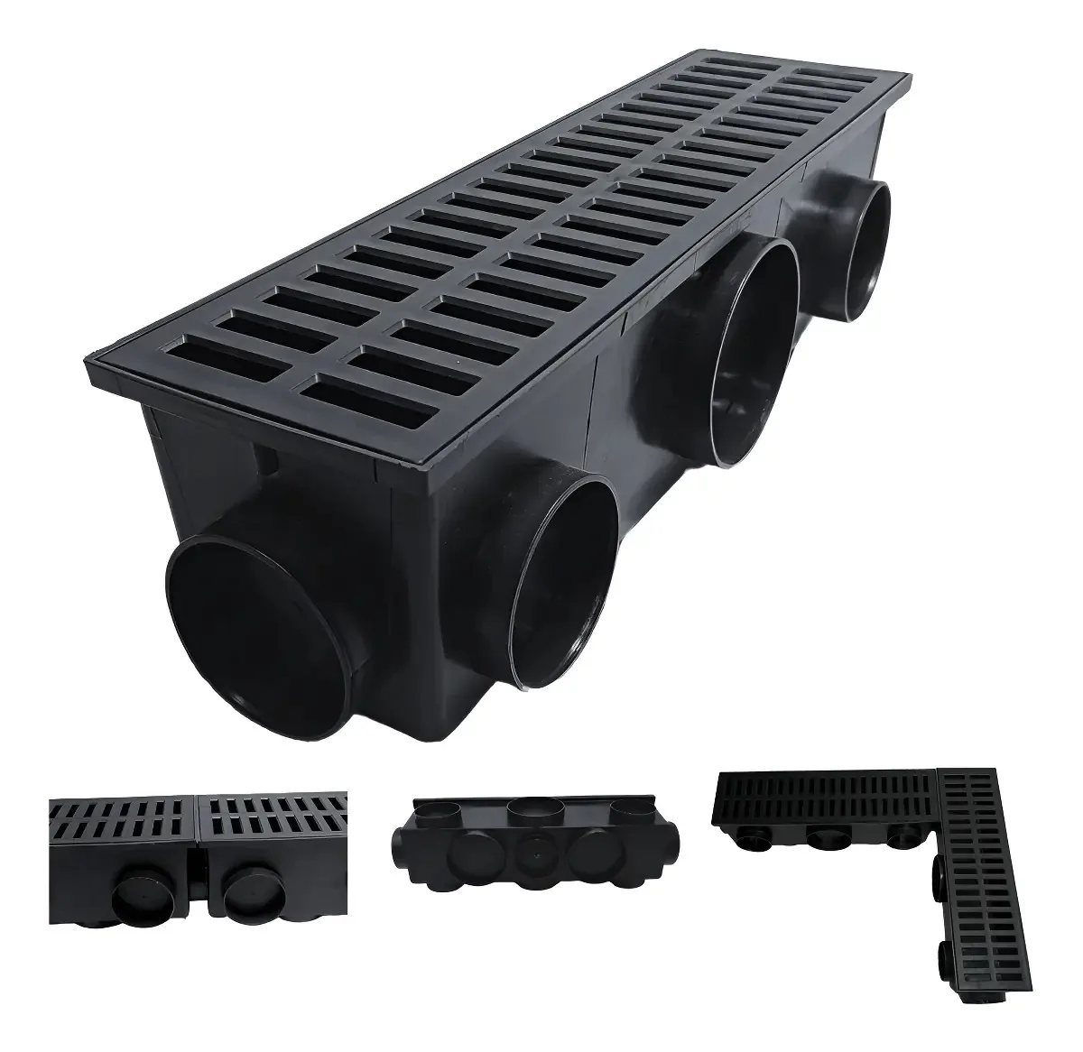 Kit 02 Ralos 14x50cm Grelha De Plástico Para Piscina