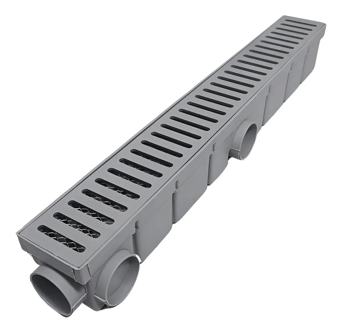 Kit 3 Ralos Linear 6x50 Conjunto Cinza Com Tela