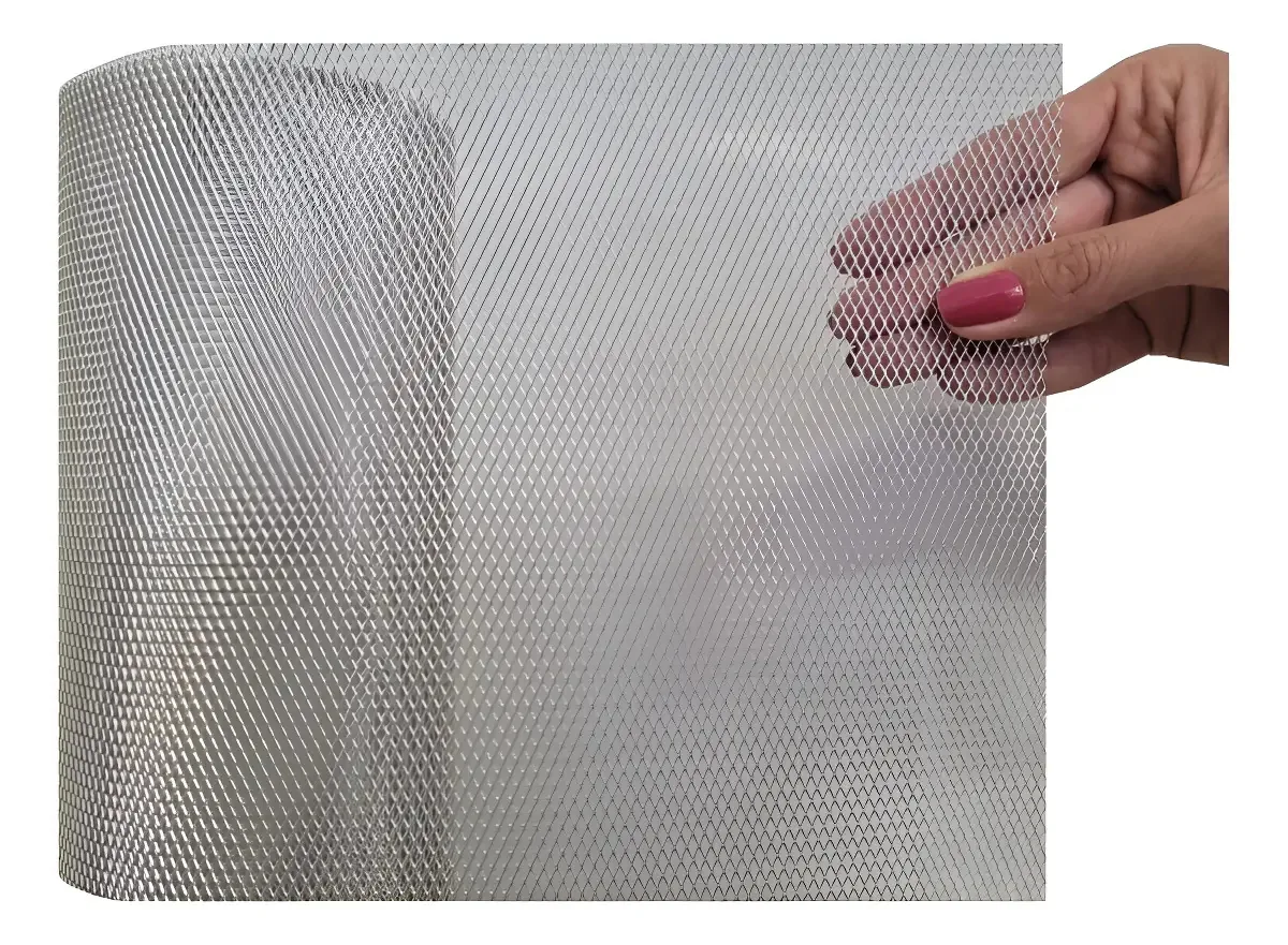 1m X 3,5m Tela Anti Insetos Em Alumínio Expandido P Ralos