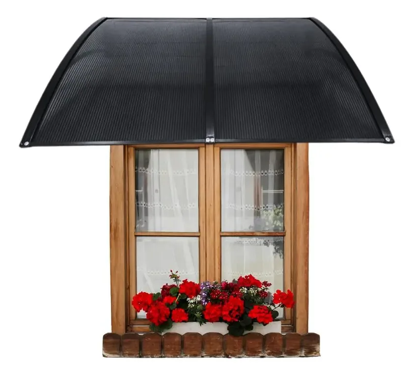 Toldo Policarbonato Znubi 1m Preto Para Janelas E Portas Externas