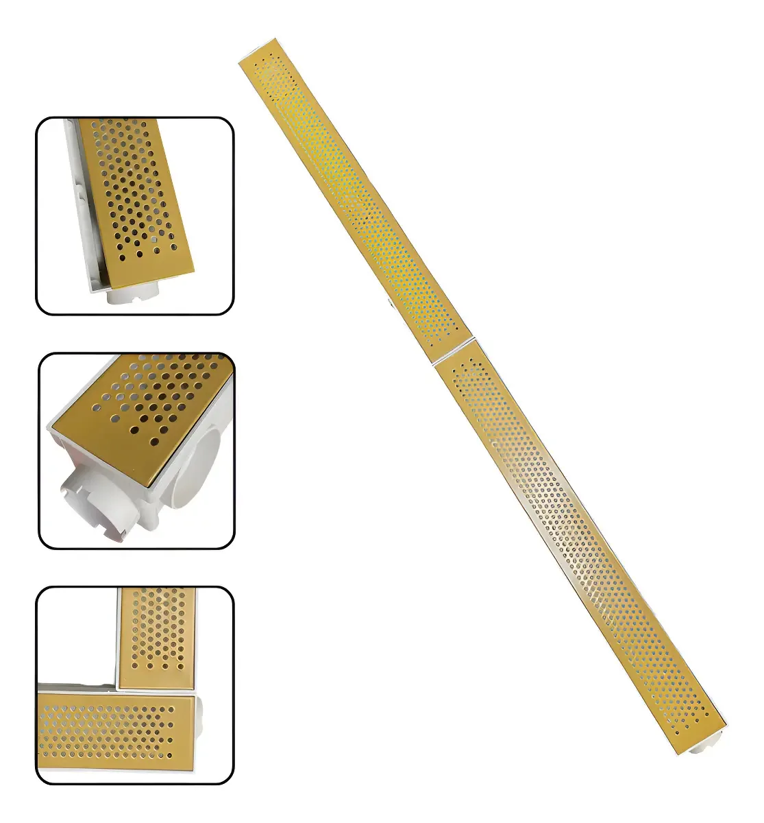 Kit 2 Ralos 6x50 Inox Bolinha C/pintura Dourada Para Obras