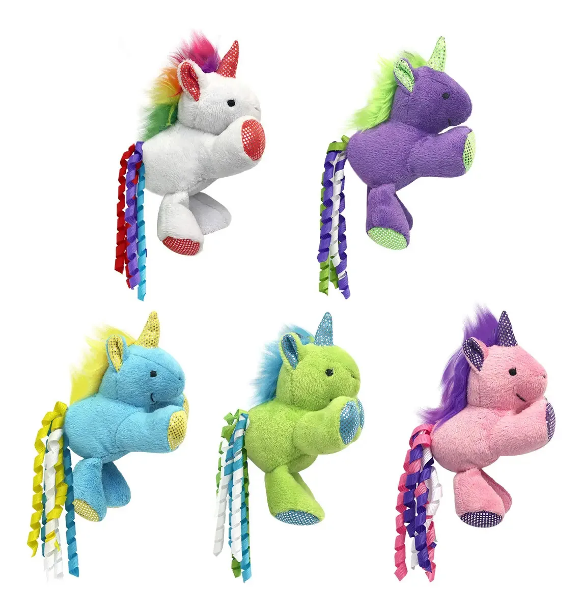 Unicórnio multianimal com erva-dos-gatos para gatos, cores variadas