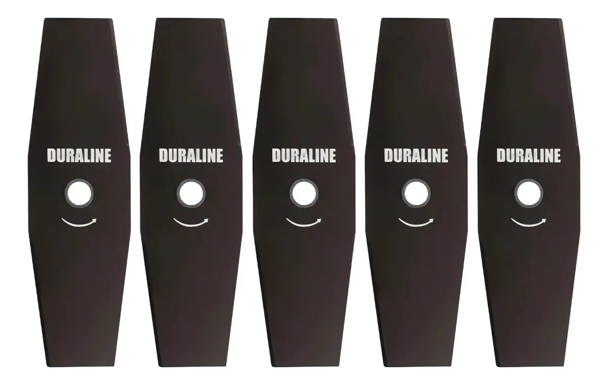 Kit 5 Lâminas Roçadeira Aço Manganês 30cm Furo 25,5mm Duraline