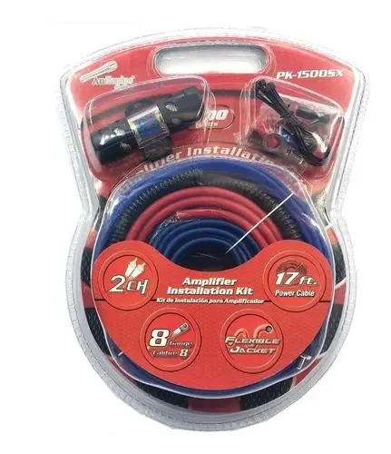 Kit de cabos Audiopipe 8 Gauge Cable RCA para instalação de áudio