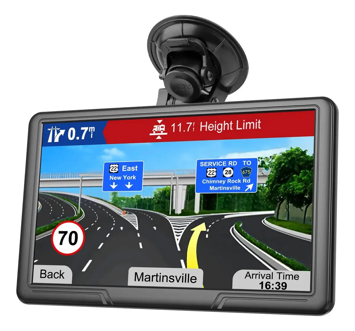 Navegação Gps Para Navegador De Carro, Caminhão, Sistema De Navegação De 9 Polegadas, Tela Tátil De 2024 Us/ca/mx Mapas Offline Atualização Gratuita Para Sempre, Guia De Voz