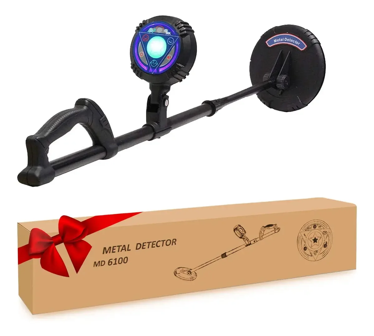 Detector de metais para crianças, bobina Ip68 e luz LED